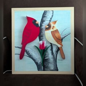 Carved Cardinal Bird Art - Woodwork by Romeo